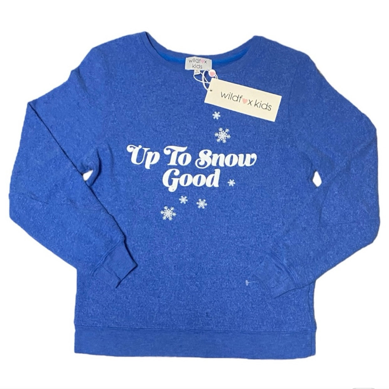 Wildfox Kids Up To Snow Good Baggy Beach Jumper in Blue