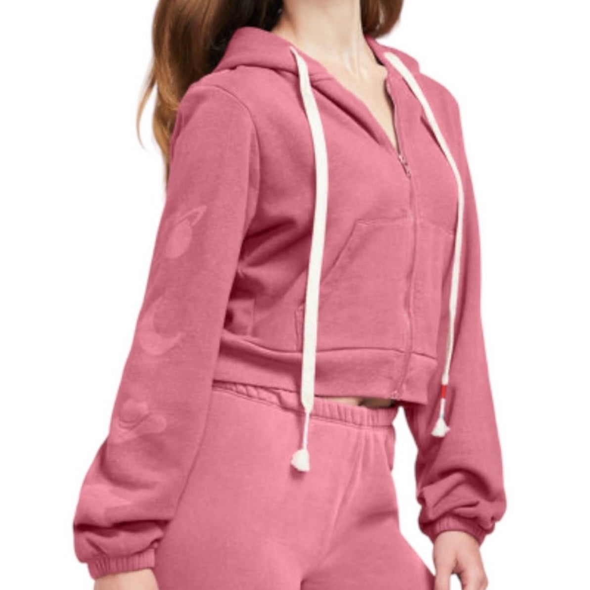 Wildfox Lucky Charms Journey Zip Up Hoodie in Dry Rose – Poppy and Cha Cha